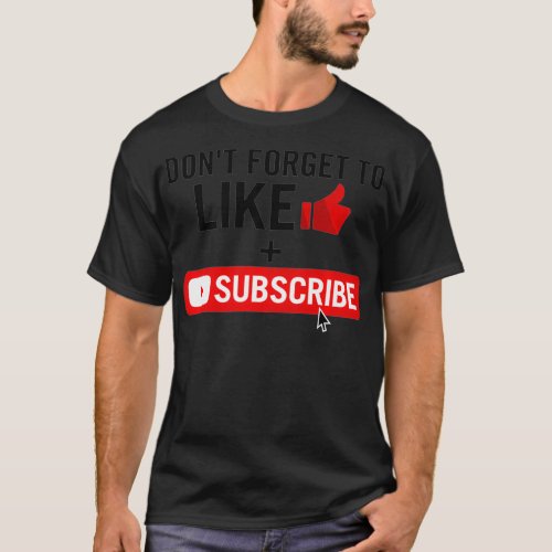 Social Media Marketing Gifts Like and Subscribe Pr T_Shirt