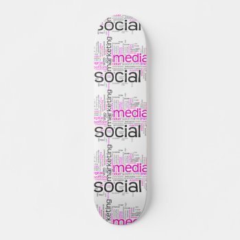 Social Media Marketing Skateboard Deck by MushiStore at Zazzle