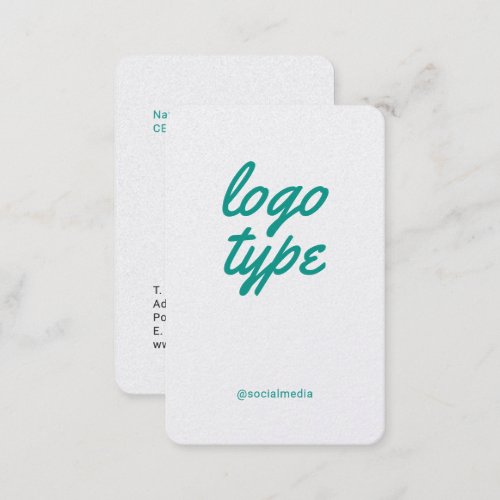 Social Media Minimalist Business Card Template