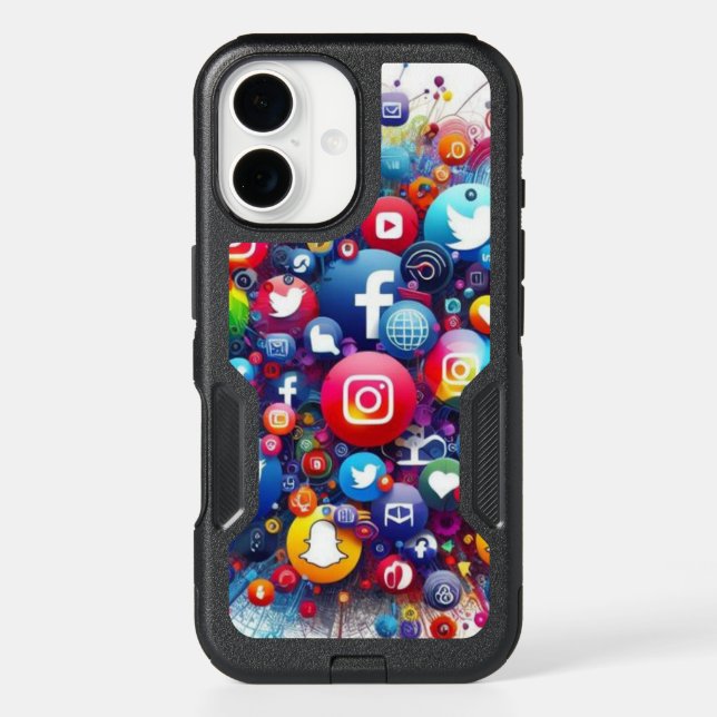 Social media  otterbox iPhone case (Back)