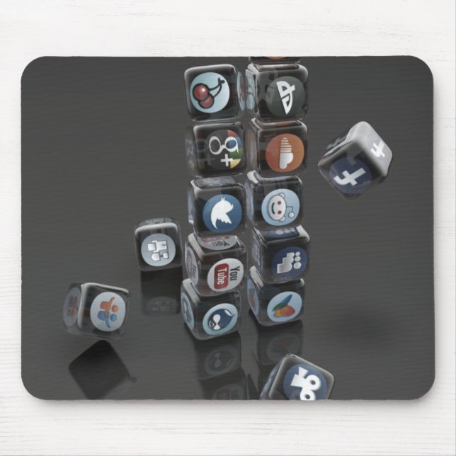 Social Media Overload Mouse Pad SOCIALUTION (Front)
