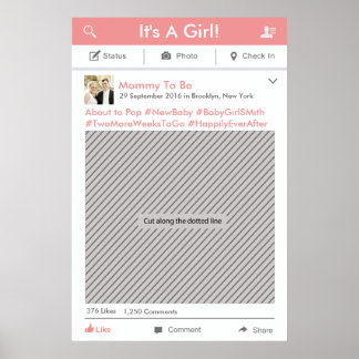 Social Media Party Frame Photo Booth Prop Poster