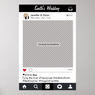 Social Media Party Frame Photo Booth Prop Poster