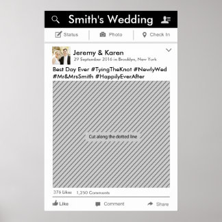 Social Media Party Frame Photo Booth Prop Poster