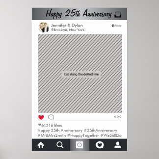 Social Media Party Frame Photo Booth Prop Poster