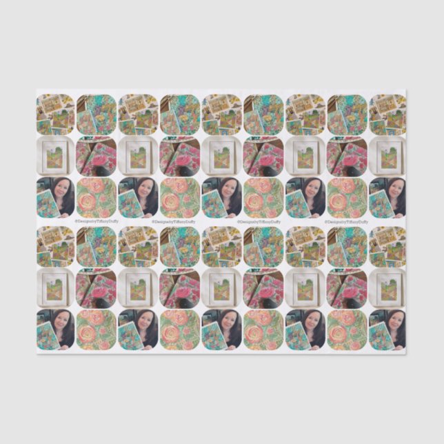 Social Media Photo Template Collage Tissue Paper (Front)