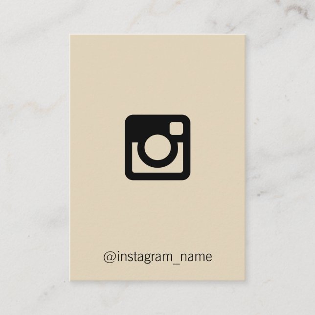 Social Media Promotion / Beige Business Card (Front)