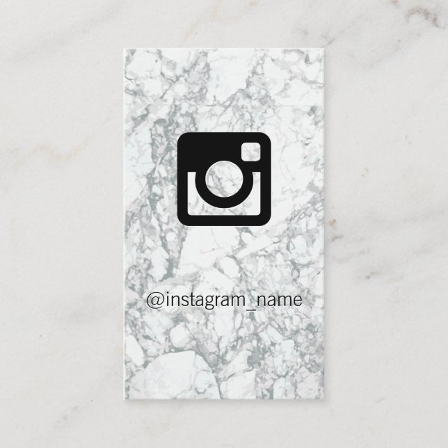 Social Media Promotion | Marble Business Card (Front)