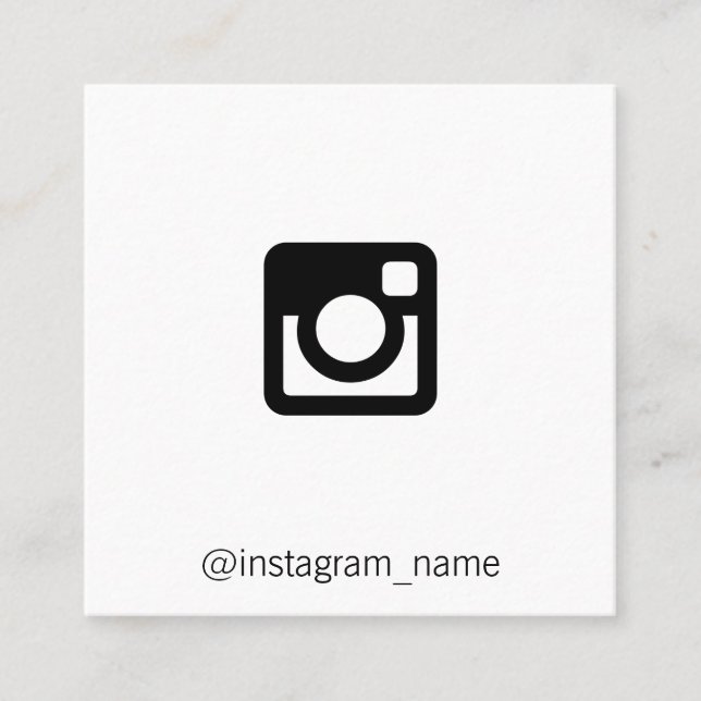 Social Media Promotion Square Business Card (Front)