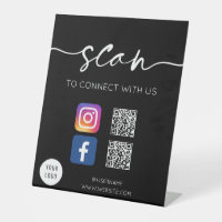 Social Media QR Code Black