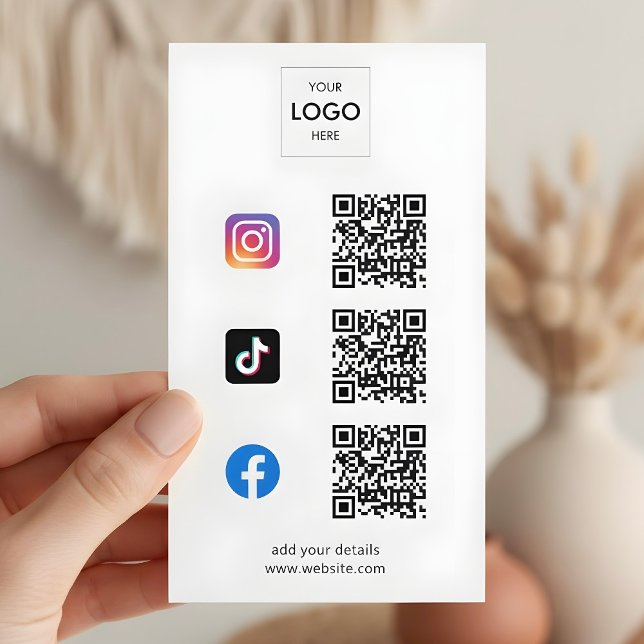 Social Media QR Code Branding Logo Business Card (Creator Uploaded)
