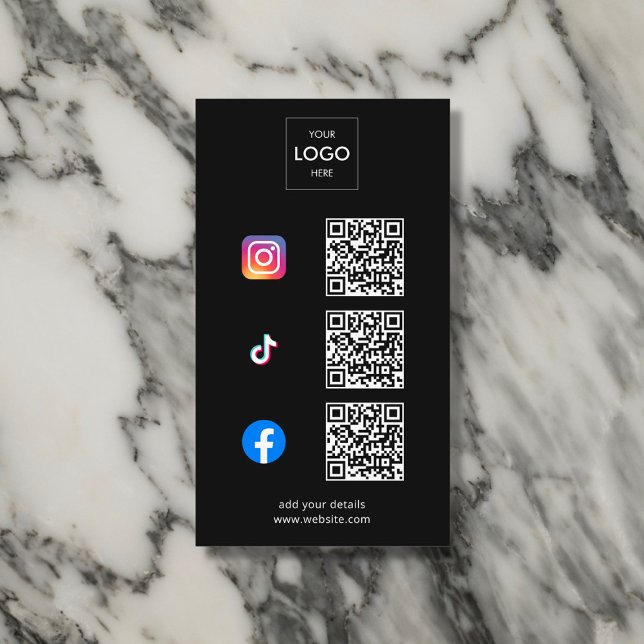 Social Media QR Code Branding Logo Business Card (Creator Uploaded)