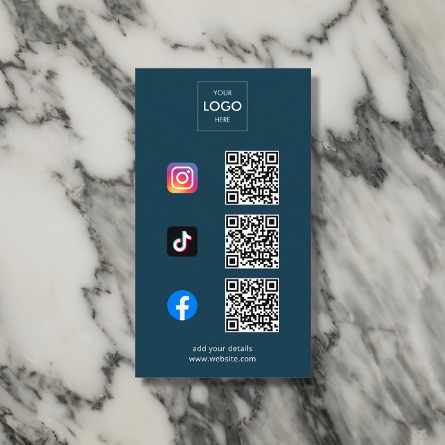 Social Media QR Code Branding Logo Business Card (Creator Uploaded)