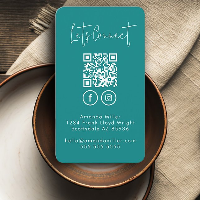 Social Media QR Code Connect With Us Modern Busine Business Card (Creator Uploaded)