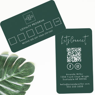 Social Media QR Code Connect With Us Modern Loyalty Card