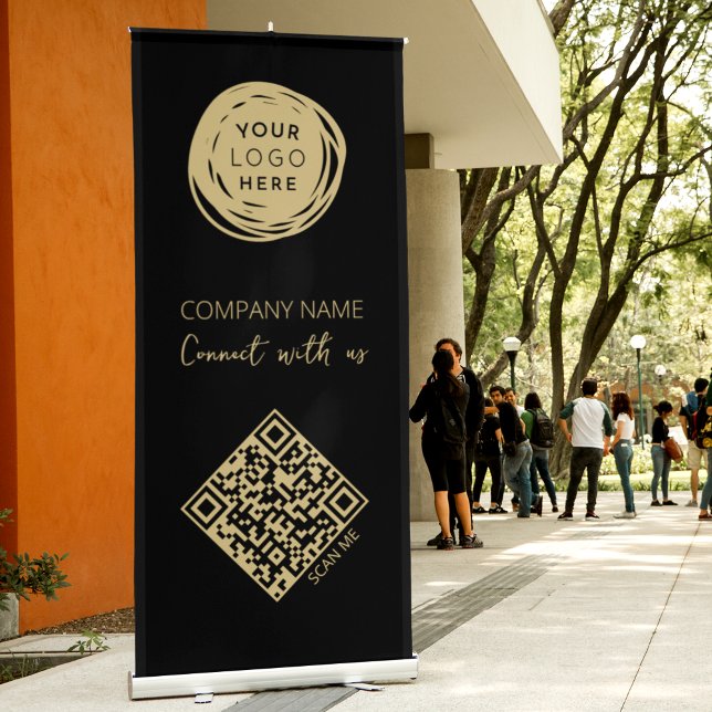 Social Media QR Code Connect With Us  Retractable Banner (Creator Uploaded)