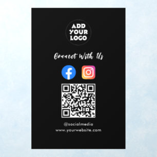 Social Media QR Code Facebook & Instagram Wall Decal