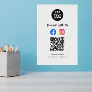 Social Media QR Code   Facebook & Instagram Wall Decal