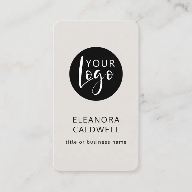 Social Media QR Code Logo Elegant Eggshell Business Card Zazzle