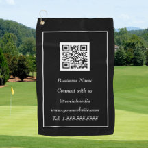 Social media QR Code Scannable Black Professional