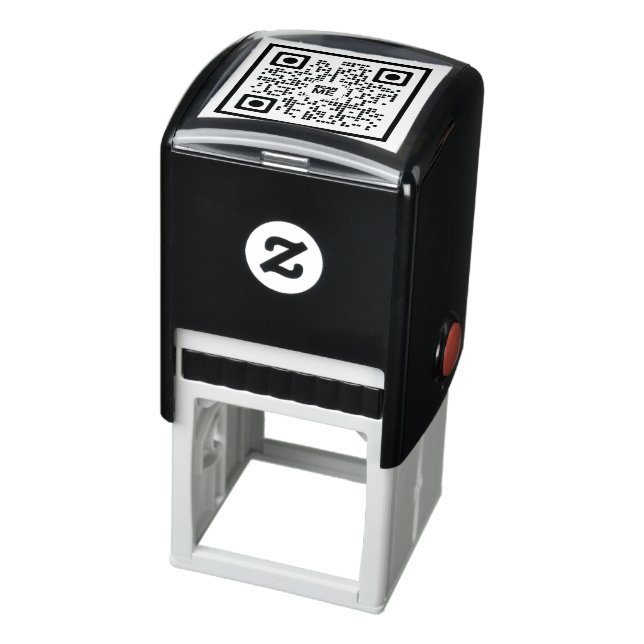 Social Media QR Code Self-Inking Rubber Stamp (Product)