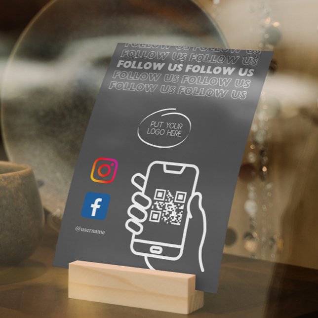 Social Media Scan To Connect Follow Us Holder (Social Media Scan To Connect Follow Us Holder)