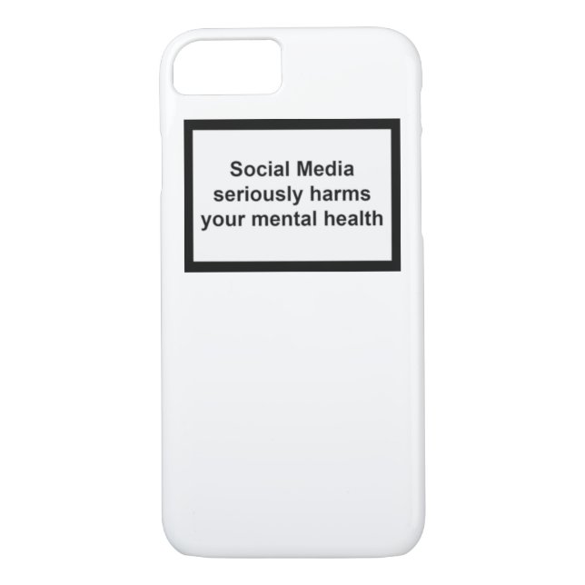 Social Media Seriously Harms Your Mental Health Case-Mate iPhone Case (Back)