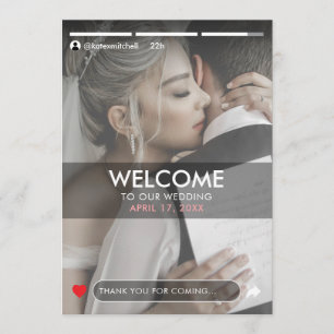 Social Media Story Post Photo Wedding Program