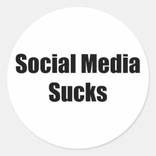Social Media Sucks Classic Round Sticker