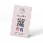 Social Media Tabletop Sign | Instagram Facebook QR