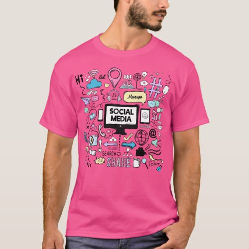 Social Media Theme T_Shirt