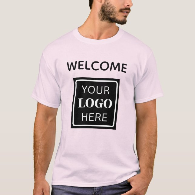 Social Media Welcome Business Logo T-Shirt (Front)