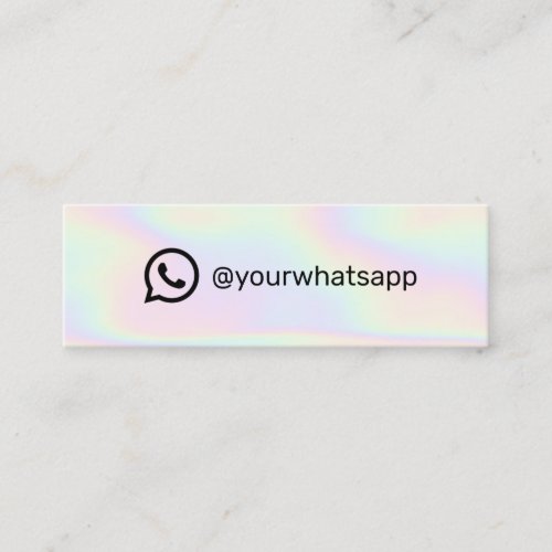 Social media WhatsApp holographic unicorn rainbow Calling Card