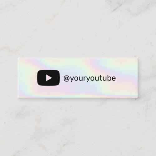 Social media YouTube holographic unicorn rainbow Calling Card