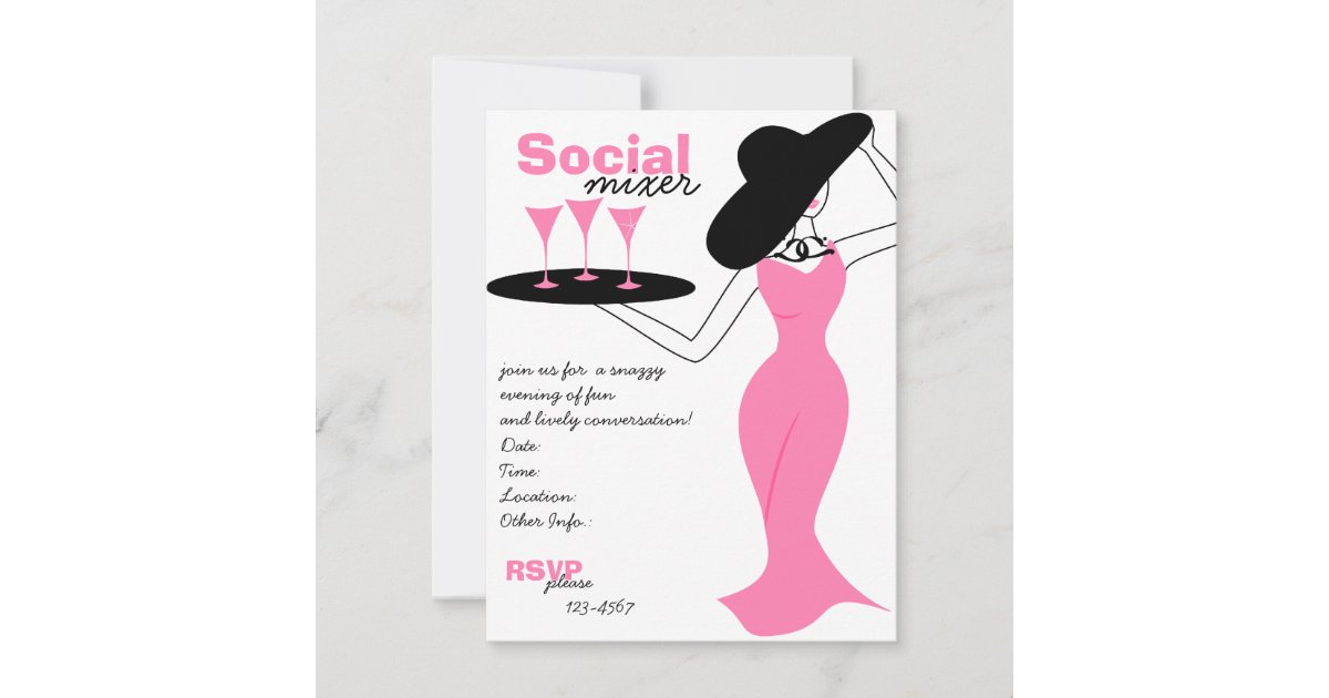Social Mixer Invitation Zazzle