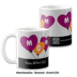 Social Mom Heart Balloons Happy Mother's Day Coffee Mug
