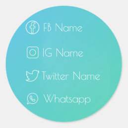 Social network Cool! Classic Round Sticker