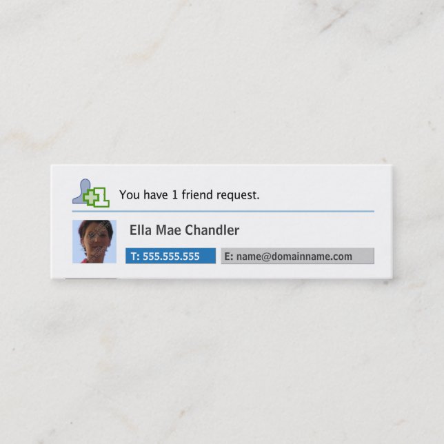 Social Networking - Profile Business Card (Front)