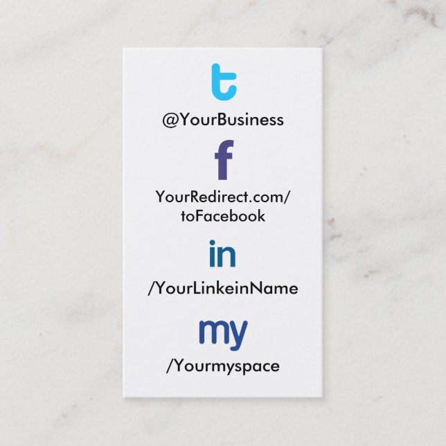 Social Profile Business Card tflm 2.0 vertblankbak (Front)