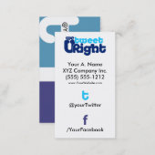 Social Profile Business Card WTURite 2.0 vertTWFB (Front/Back)