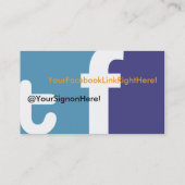 Social Profile Business Card WTURite 2.0 vertTWFB (Back)
