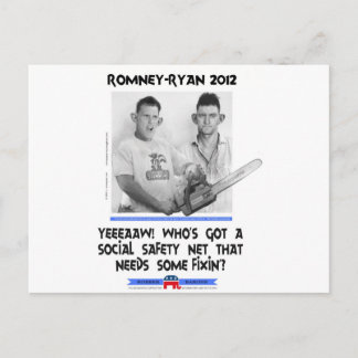 social safety net ryan romney tshirt.jpg postcard