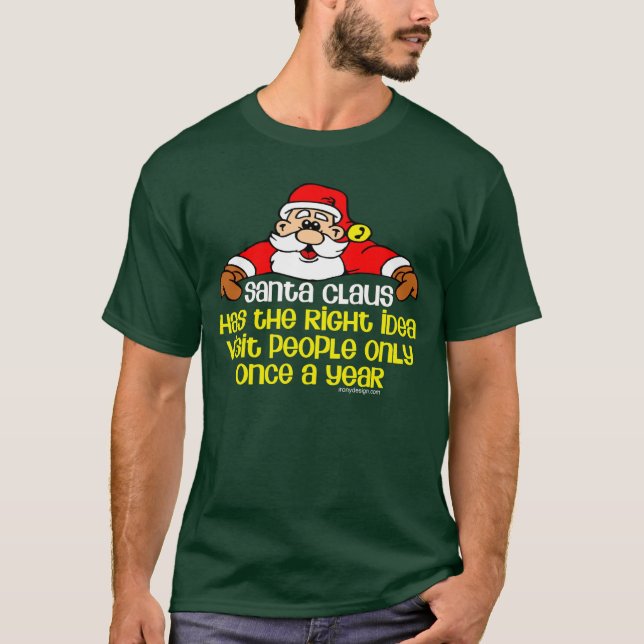 Social Santa Claus T-Shirt (Front)