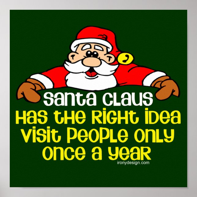 Social Santa Humor (Dark) Poster (Front)