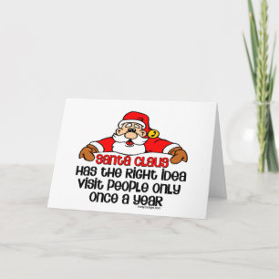 Social Santa Humor Holiday Card