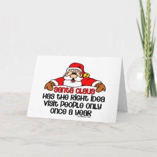 Social Santa Humor Holiday Card