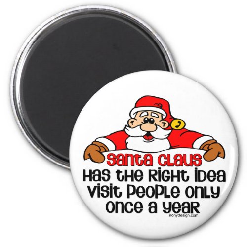 Social Santa Humor Magnet