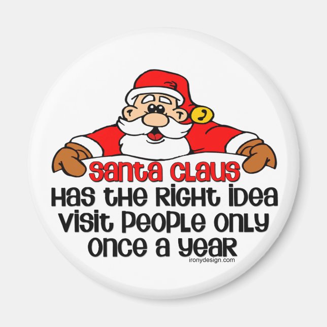 Social Santa Humor Magnet (Front)