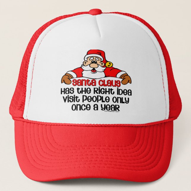 Social Santa Humor Trucker Hat (Front)