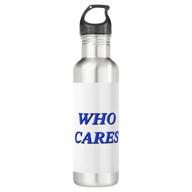 social sarcastic ideal nerdy design stainless steel water bottle (Front)
